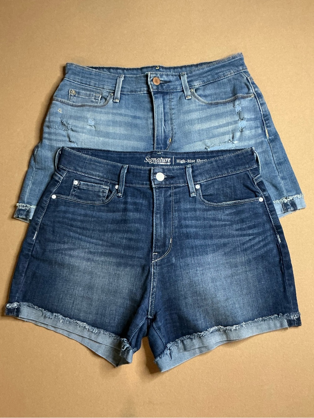 Two pair Levi’s signature denim shorts